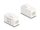 Delock Keystone modul, RJ45-aljzat - RJ45-aljzat, Cat.6A UTP fehér