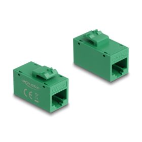   Delock Keystone modul, RJ45-aljzat - RJ45-aljzat, Cat.6A UTP zöld (DL-90640)