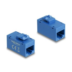   Delock Keystone modul, RJ45-aljzat - RJ45-aljzat, Cat.6A UTP kék (DL-90642)
