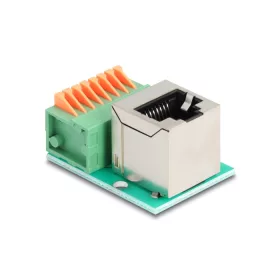   Delock RJ45 anya 90 -ban hajlított   sorkapocs lenyomó gombbal Cat.5e (DL-90653)