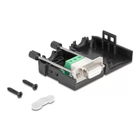   Delock Soros D-Sub 9 tűs anya - 3 tűs sorkapocs RS-232/RS-485/CANBUS házzal (DL-90655)