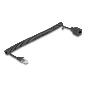   Delock RJ45 tekercses kábelcsatlakozó a jack csatlakozóhoz Cat.5e UTP 0,5 m - 1 m fekete (DL-90668)