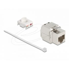   Delock Keystone modul RJ45 aljzat az LSA Cat.8.1-hez fémretesszel, szerszám nélkül (DL-90683)