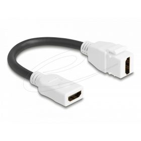   Delock Keystone modulkábel HDMI anya-hüvely 8K 60 Hz 20 cm fehér (DL-90684)