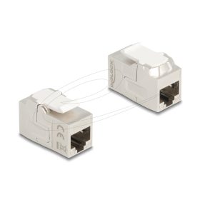   Delock Keystone modul összekötő RJ45 aljzat RJ45 aljzat, Cat.6A árnyékolt (DL-90718)