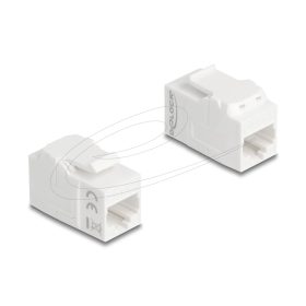   Delock Keystone modul összekötő RJ45 aljzat RJ45 aljzat, Cat.6A UTP, fehér (DL-90719)