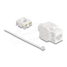   Delock Keystone modul RJ45 aljzat LSA, Cat.6A UTP 180  szerszám nélküli (DL-90722)