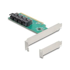  Delock PCI Express 16 kártya 4 x belső SFF-8643 NVMe-hez - elágazás - alacsony profilú formatényező (DL-90777)