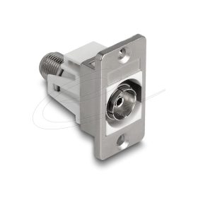   Delock panel tartó IEC anya-F anya ezüst / fehér (DL-90882)