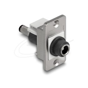   Delock panel tartó DC 5,5 x 2,1 mm-es anya DC 5,5 x 2,5 mm-es apa ezüst / fehér / fekete (DL-90885)