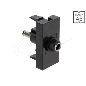   Delock Easy 45 modul DC 5.5 x 2.1 mm anya - DC 5.5 x 2.1 mm apa fekete (DL-90959)