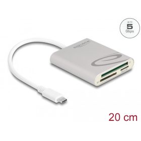   Delock USB Type-C  kártyaolvasó Compact Flash, SD vagy Micro SD memóriakártyákhoz (DL-91005)