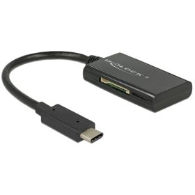   Delock USB 3.1 Gen 1 kártyaolvasó USB Type-C bementi csatlakozóval 4 nyílással (DL-91740)