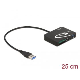   Delock Kártyaolvasó XQD / SD / Micro SD memóriakártyákhoz + A-típusú USB port (DL-91756)