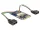 Delock modul MiniPCIe I/O teljes méretű 2 x USB 2.0 A típusú anya (DL-95242)