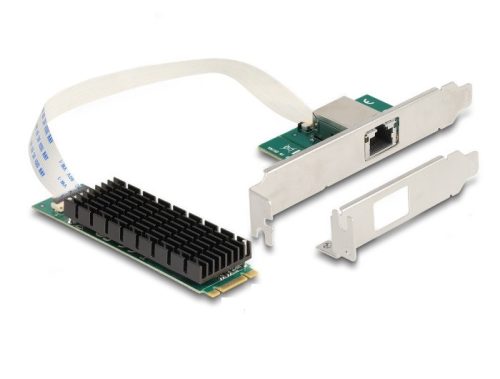 Delock Átalakító, M.2 aljzat B+M nyílással 1 x RJ45 10 Gigabit LAN