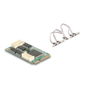   Delock Mini PCIe I/O PCIe teljes méretű 4 x soros RS-232 (DL-95278)