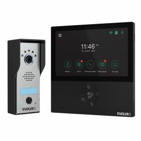   EVOLVEO DoorPhone AHD7, otthoni WiFi videotelefon készlet kapu- vagy ajtóvezérléssel fekete monitorral