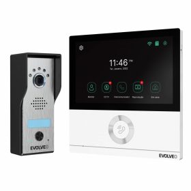   EVOLVEO DoorPhone AHD7, otthoni WiFi videotelefon készlet kapu- vagy ajtóvezérléssel fehér monitorral