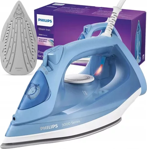 Philips DST3020/20 3000-es sorozatú gőzölős vasaló világoskék, 2200W