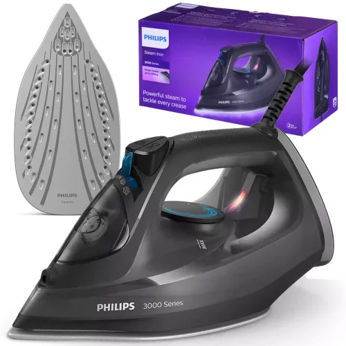 Philips 3000 series DST3041/80 gőzölős vasaló, kerámia talp, 2600W, fekete