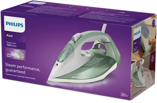 Philips 7000 Series HV gőzölős vasaló, rozmaringzöld/szürke, 2600W, DST7012/70
