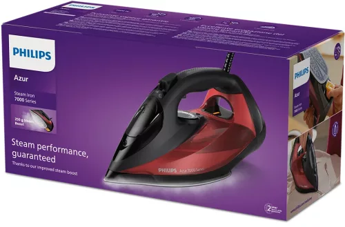 Philips Azur Series 7000 DST7022/40, 7000 Series HV gőzölős vasaló 2800W, fekete/piros