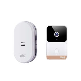   Well Doorbell-Charm-WL Smart videó kaputelefon szett - Wi-Fi-s, akkumulátoros - HD - fehér