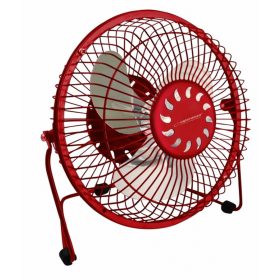 Esperanza Yugo asztali USB ventilátor, 6 col, piros