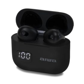   Aiwa EBTW-100BK Prémium Japán vezeték nélküli fülhallgató akár 12 óra zenehallgatás fekete színben