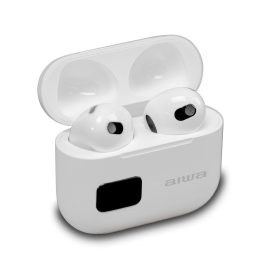   Aiwa EBTW-100WT Prémium Japán vezeték nélküli fülhallgató akár 12 óra zenehallgatás fehér színben