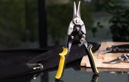 Deli Tools EDL20030 lemezvágó olló, 250 mm (fekete / sárga)