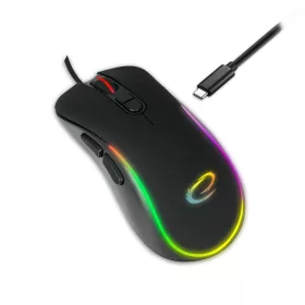   Esperanza Hesperis USB Type-C vezetékes 7D Gamer egér, RGB fekete