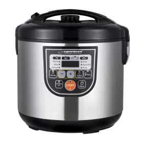   Esperanza Mate Steam multifunkciós fozoedény, 860 W,fekete-ezüst