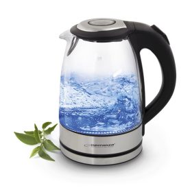  Esperanza Yosemite elektromos vízforraló 1.7 liter, led világítással, fekete-ezüst
