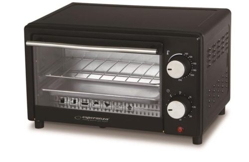Esperanza Calzone légkeveréses mini sütő, 10 liter, 900 W, fekete