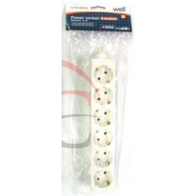   Well EL-TCD-600FR-W Hat férőhelyes földelt újraszerelhető elosztó