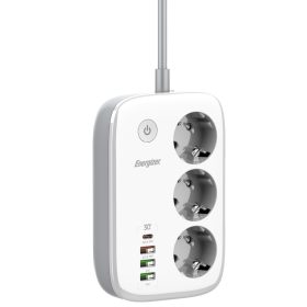   Energizer EPB2500W02EU Wi-Fi  vezérelhetőségű hálózati elosztó, 30W-os PD (USB) gyorstöltéssel és túlfeszültség védelemmel