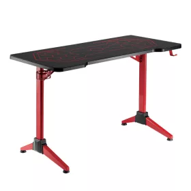   Logilink Gaming Desk, 120x60 cm, üvegfelület RGB világítással, piros asztalkeret (EO0043)