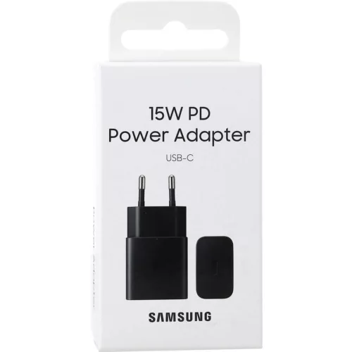 Samsung 15W EP-T1510NBEGEU Gyári hálózati adapter, 15W PD USB Type-C, fekete