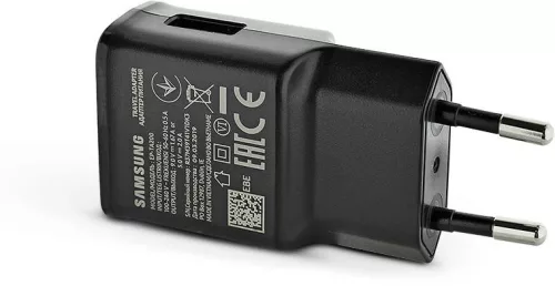 Samsung EP-TA200 Hálózati USB töltő + USB-C kábel (5V / 2A) Fekete (ECO csomagolás)