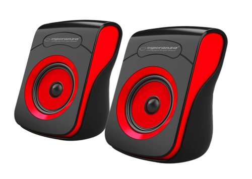 Esperanza Flamenco Sztereó hangszóró 2.0 USB, piros-fekete