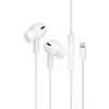 JELLICO vezetékes fülhallgató EP3A Lightning mikrofonnal 1.2m fehér, EP3A-Lightning