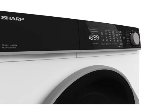 SHARP ES-NFL914AWNA-EE Elöltöltős mosógép (9 kg, 1400 ford.), Fehér