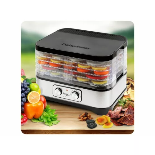 Vigan ESP1 aszaló gép, 250W, 5 db 32 cm-es tálca és fedő, inox