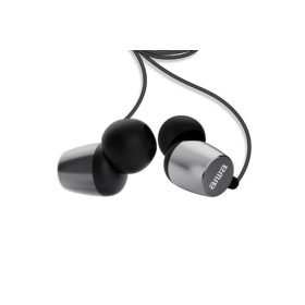   Aiwa ESTM-20SL dinamikus vezetékes fülhallgató mély basszussal és kristálytiszta hangzással, ezüst színben