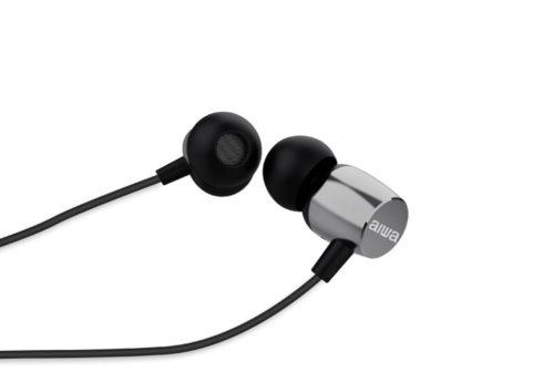 Aiwa ESTM-20SL dinamikus vezetékes fülhallgató mély basszussal és kristálytiszta hangzással, ezüst színben