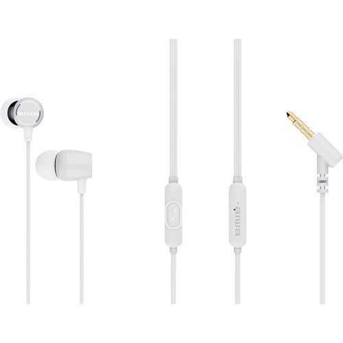 Aiwa ESTM-30WT Ultrakompakt, dinamikus, Japán vezetékes fülhallgató mobiltelefon kihangosítással 