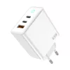 Jellico EU20 GaN PD Hálózati töltő 65W 2 x USB-C + 1 xUSB QC3.0, fehér