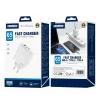 Jellico EU20 GaN PD Hálózati töltő 65W 2 x USB-C + 1 xUSB QC3.0, fehér